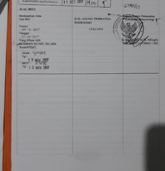 Dijual Tanah Strategis Tepi Jalan Kalipuro - Banyuwangi Dijual Tanah Strategis Tepi Jalan Kalipuro - Banyuwangi Dijual Tanah Strategis Tepi Jalan Kalipuro - Banyuwangi
Cocok Untuk Pertokoan dan Ruang Usaha

Luas Tanah : 153 m2
Dimensi : -/+ Lebar 22 x 7 NRP BANYUWANGI